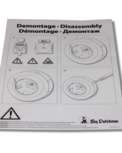 Aufkleber D/GB/F/RUS/CN: Demontage - Freidrehendes Laufrad